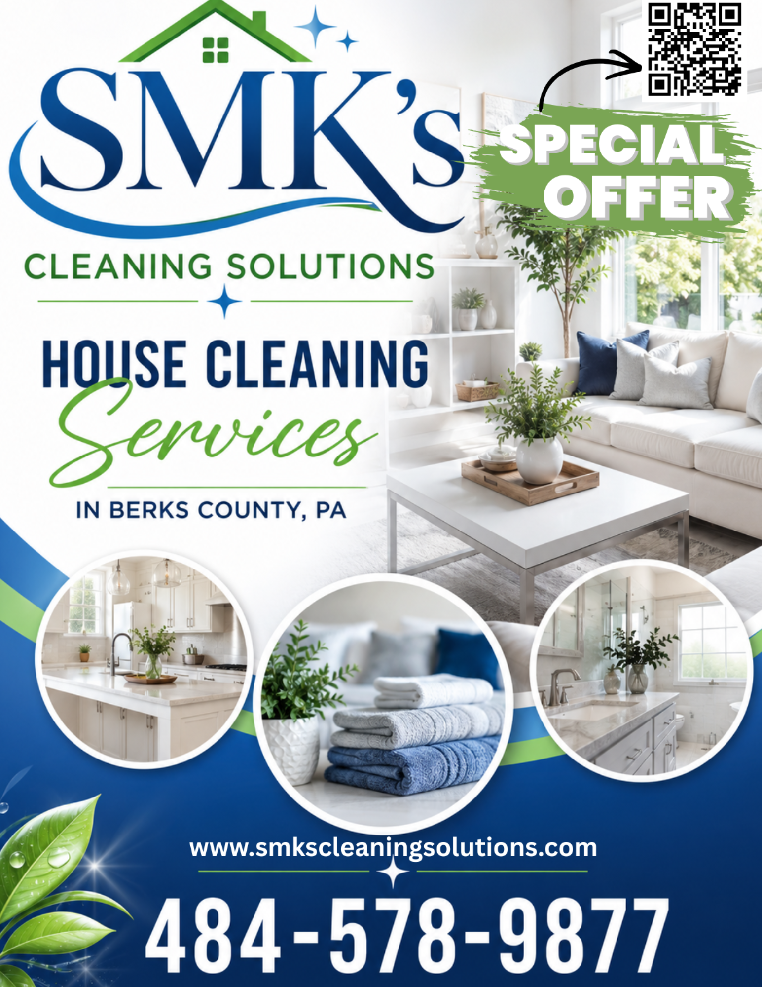 Berks County PA house cleaning service special offer and savings coupon