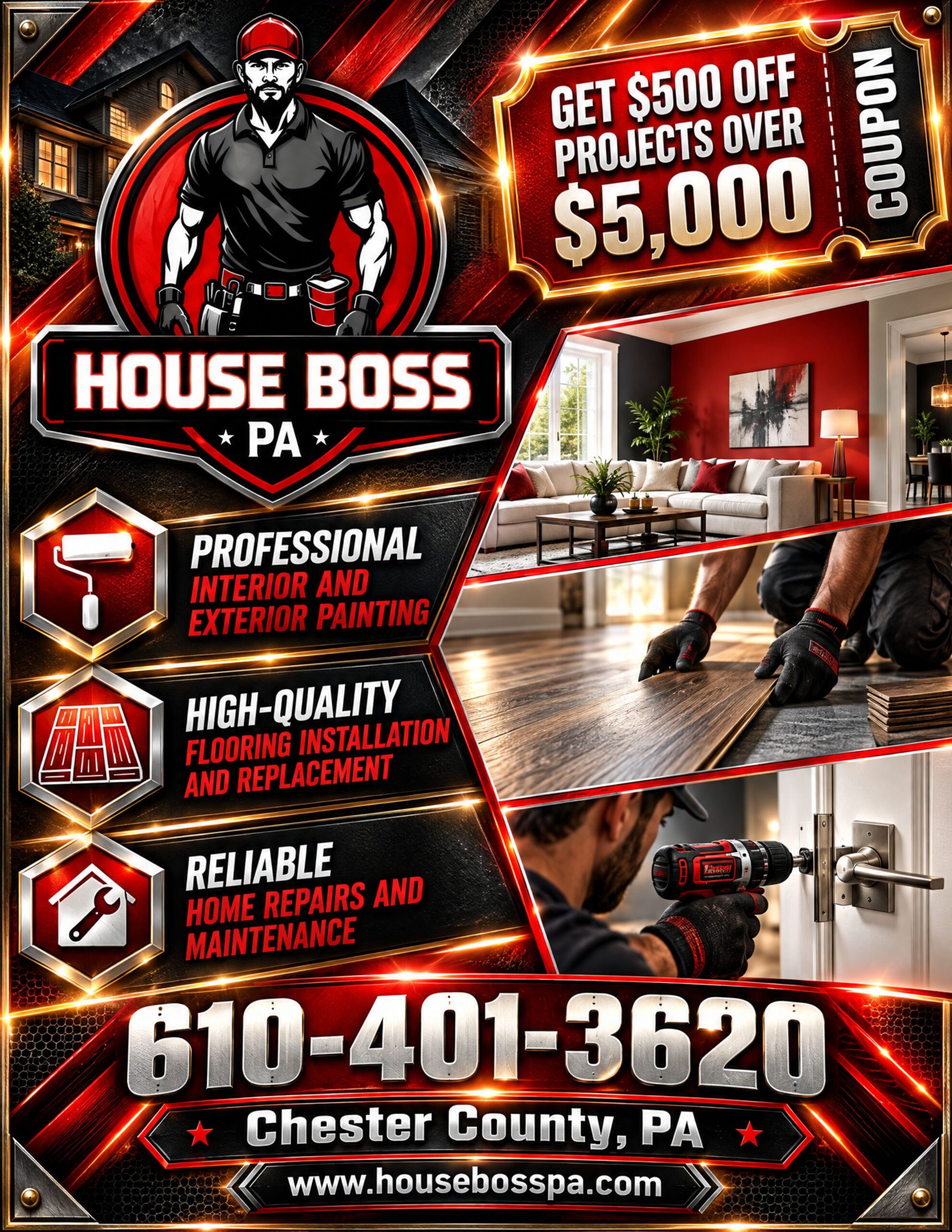 House Boss PA coupon - $550 off any home remodeling project over $5,000 in Chester, PA on Coupon Crackdown